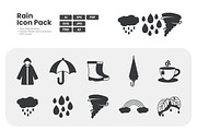 Rain Icon Pack, a Solid Icon by erifqizeicon (Thumbnail 1 of 3)