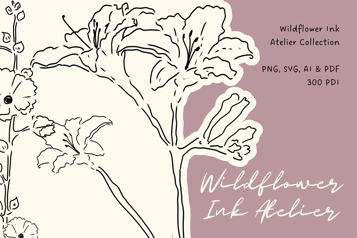 Wildflower Ink Atelier, a Decorative Illustration by The Journey Atelier (Photo 1 of 19)