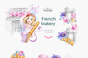 Paris watercolor clip art, an Education Illustration by katmonne (Thumbnail 4 of 10)