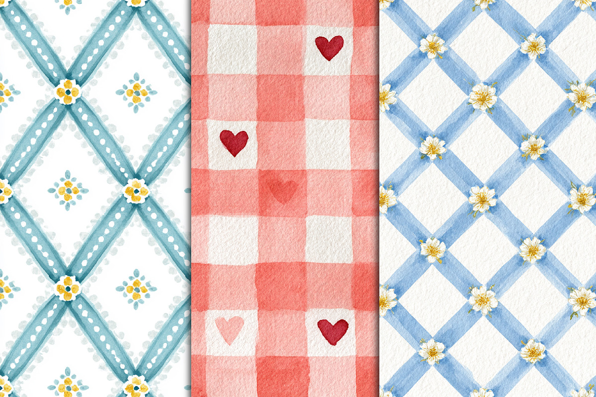 Retro Seamless Pattern Bundle, a Pattern Graphic by Black Bird Studio (Photo 6 of 6)