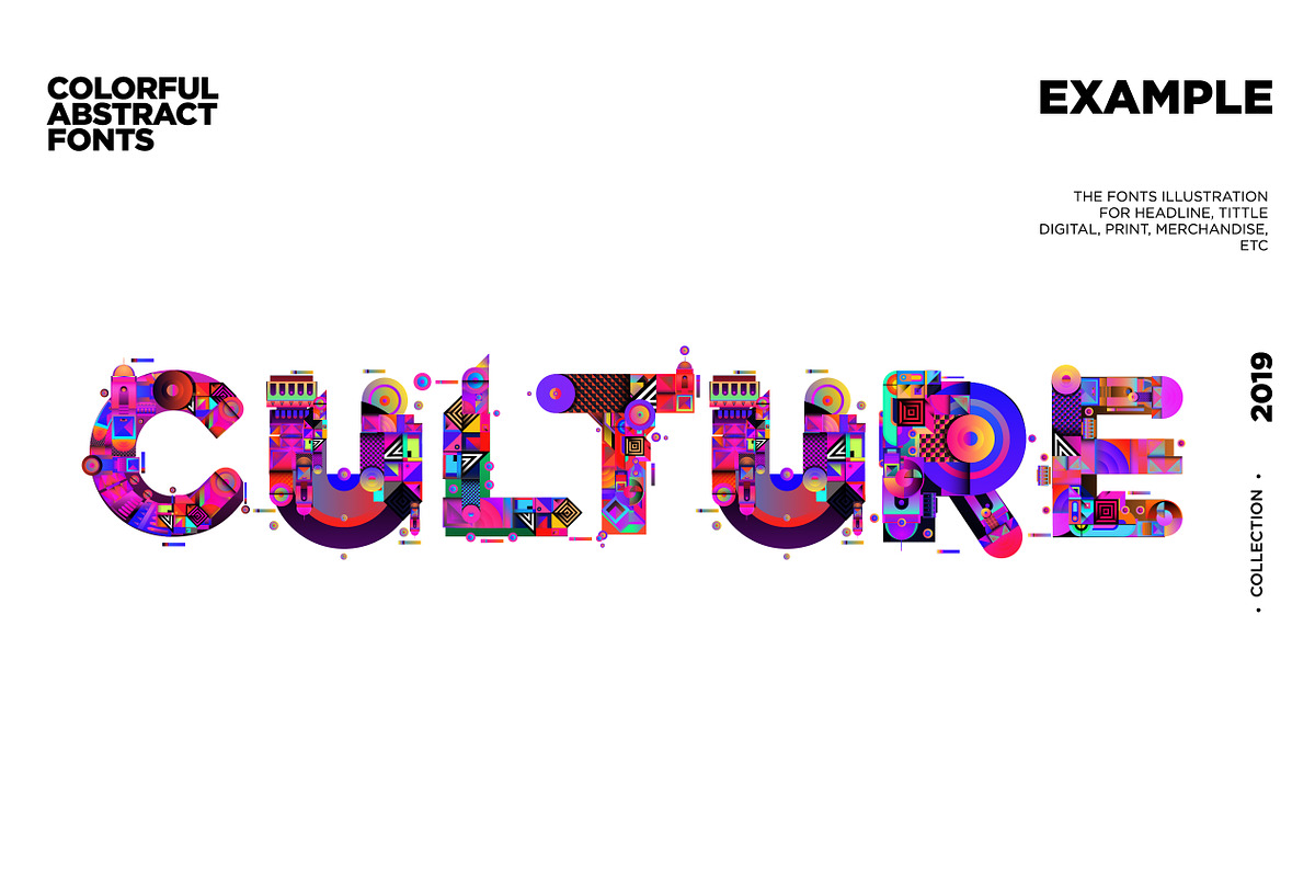 Colorful Alphabets Font Illustration, an Illustration by singpentinkhappy (Photo 5 of 6)