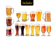 Watercolor beer clipart set, a Food Illustration by ArtfulStudio (Thumbnail 8 of 8)