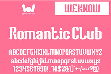 Romantic Club font