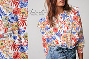 Folk Floral Ornamental Pattern, a Pattern Graphic by SirenaArt (Thumbnail 9 of 16)