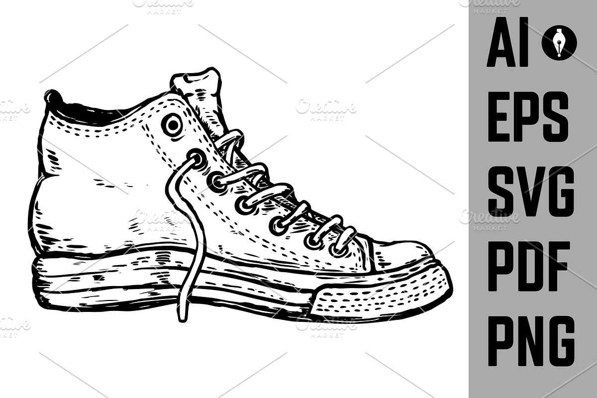 sneaker shoe illustration, an Object Graphic by Vectorhight