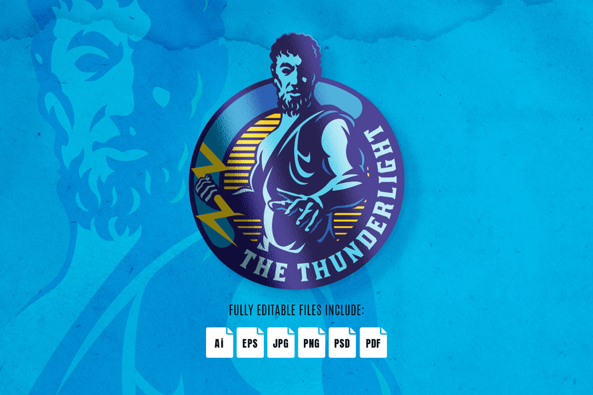 Zeus Mythical Mascot Logo, a Branding & Logo Template by RMPL.std (Photo 2 of 3)