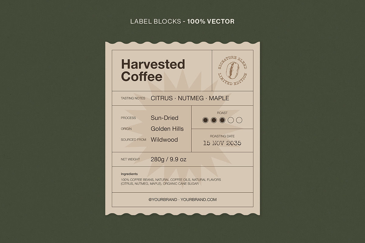 Product Packaging Label Template Set, a Stationery Template by BrandPacks