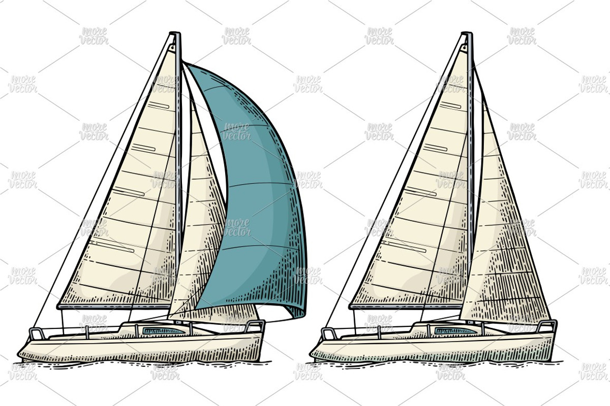 Poster and engrave yacht club, an Illustration by MoreVector (Photo 2 of 6)