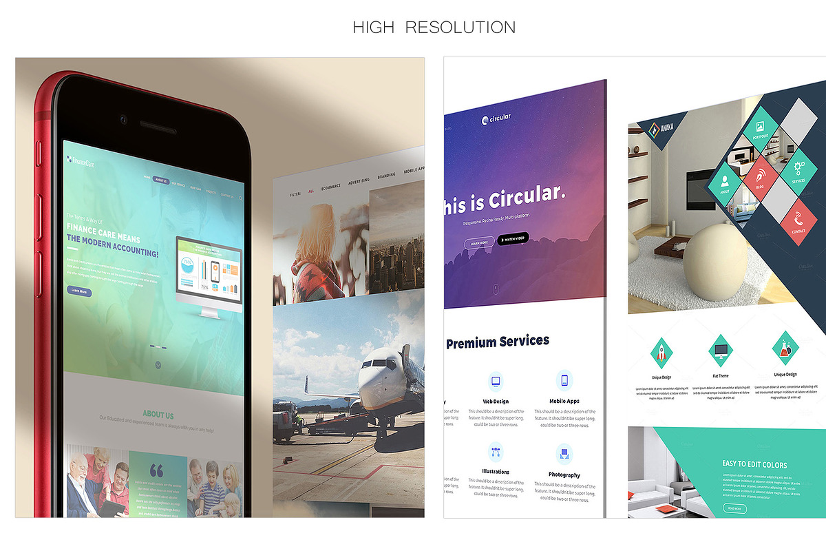 ALL 3D iPHONE MOCK-UP BUNDLE VOL-5, an iPhone Mockup by Graphicsworld125 (Photo 9 of 19)