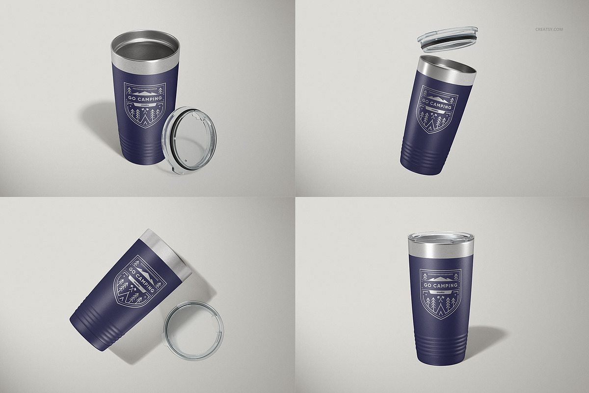 20oz Stainless Steel Tumbler Mockup, a Cups & Container Mockup by creatsy5 (Photo 6 of 17)