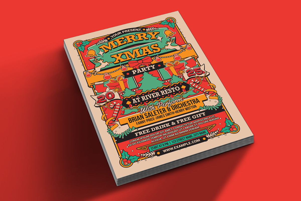 Christmas Party Celebration Flyer, a Flyer Template by Muhamad Iqbal hidayat (Photo 2 of 4)