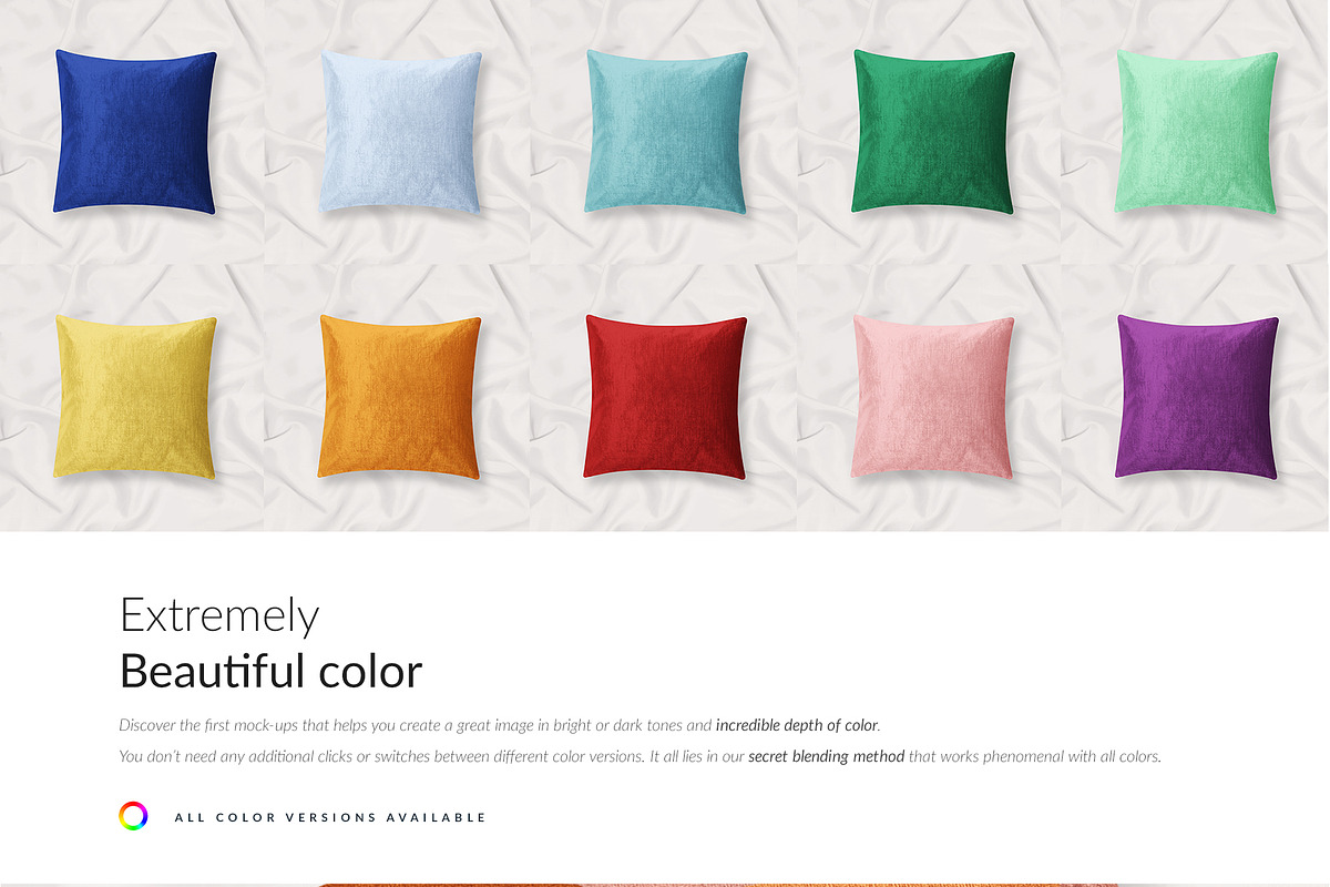 Pillows & Bedsheet Mock-ups, a Print Template by Mocca Mockups Store (Photo 4 of 5)