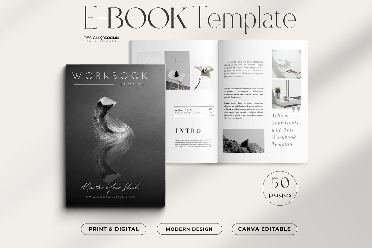 Editable Coaching Workbook Template, a Brochure Template by design4social (Photo 1 of 6)