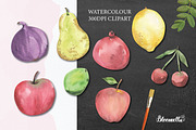 Watercolour Fruit Set Exotic, a Food Illustration by Bloomella (Thumbnail 3 of 5)
