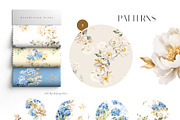 Watercolor blue hydrangea clipart, a Seasonal Illustration by MariGraphic boutique (Thumbnail 6 of 8)
