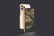 Dark Standing Gold Smartphone Mockup, an iPhone Mockup by DesignRushMarket (Thumbnail 1 of 2)