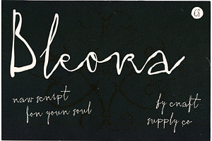 CS Bleora - Raw Script Font, a Script Font by Craft Supply Co.