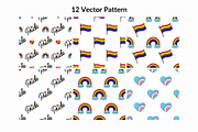 Celebrate Pride: Rainbow & Heart, a Pattern Graphic by Elatedowl (Thumbnail 2 of 11)