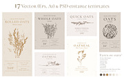 OAT Labels. Vector & PSD Design Kit, a Templates & Theme by Lumitar (Thumbnail 5 of 9)