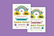 Gender Reveal Invitation Colorful, an Invitation Template by Neermana (Thumbnail 4 of 4)