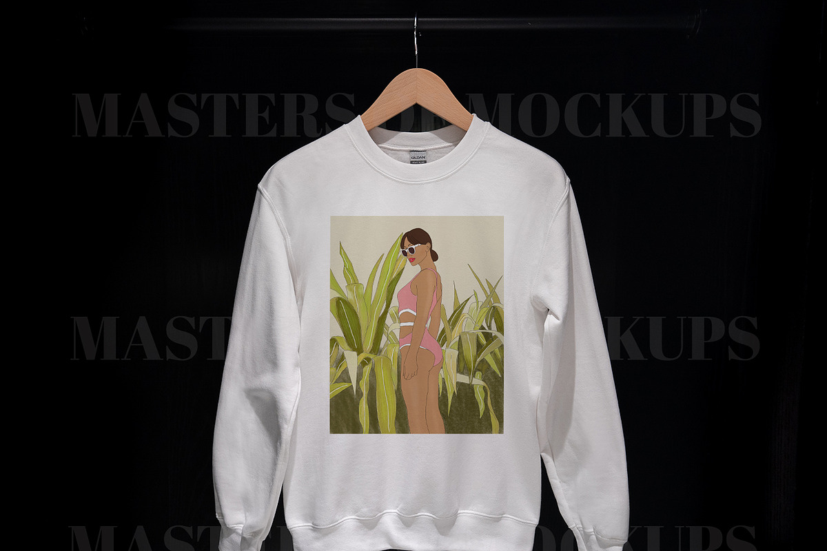 Gildan White Sweatshirt Mockup, a Hoody Mockup by Masters of Instagram (Photo 3 of 3)