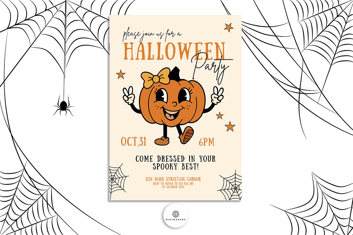 Halloween Invitation Template Bundle preview 7