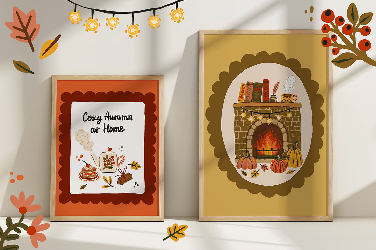 Cozy Autumn at Home - Vector Clipart, a Decorative Illustration by Jenny Quince (Photo 13 of 14)
