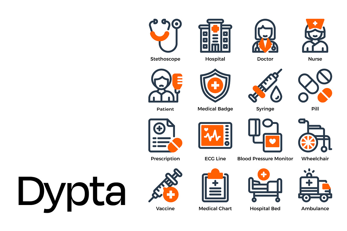 Healthcare Icon Set, a Duotone Icon by Eklip Studio (Photo 4 of 4)
