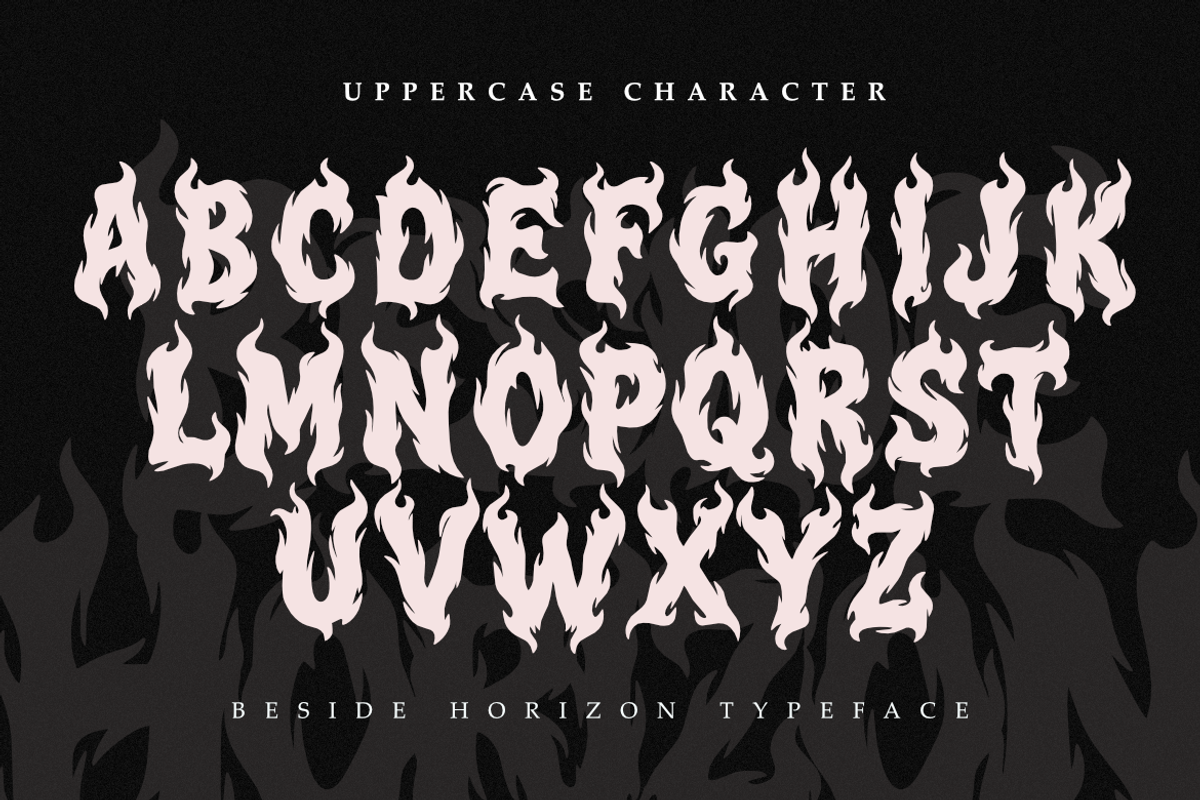Beside Horizon | Natural Death Metal, a Symbol Font by Masyafi Studio (Photo 5 of 8)