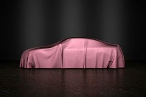 car covered cloth side view