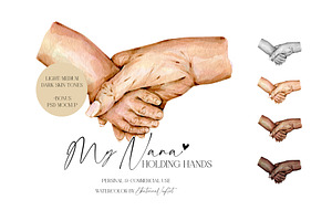 Grandmother and Child Holding Hands, a Person Illustration by EkaterinaViArt