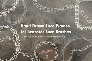 Lace Frames & Vector Brushes Vol. 2, an Object Graphic by MayBay Studio
