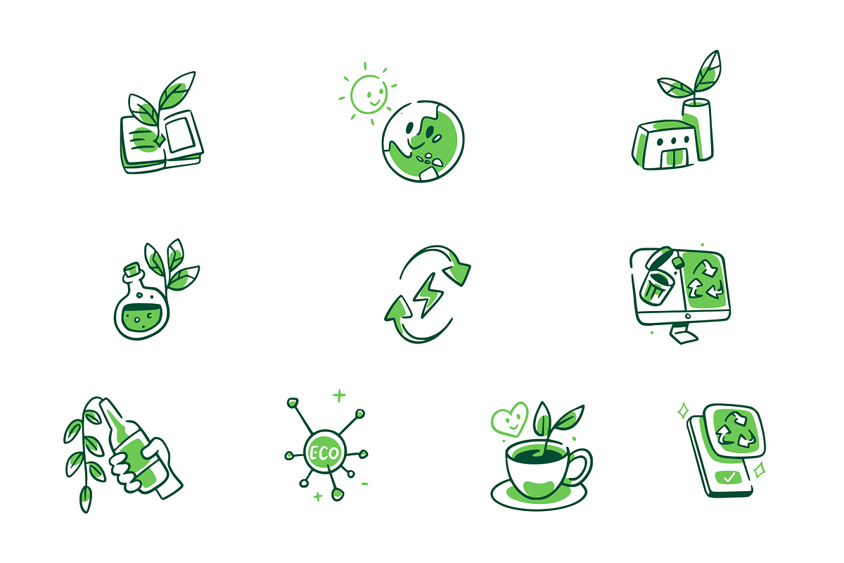Sustainability Icon Doodle Vol 2, an Object Graphic by SLAB! Design (Photo 3 of 3)