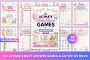 Baby Shower Games & Activities Book, a Stationery Template by Designmela01 (Thumbnail 1 of 6)