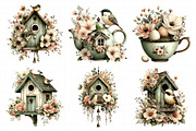 Whimsical Spring Birdhouse Clipart, an Illustration by Daily.Designs (Thumbnail 7 of 8)