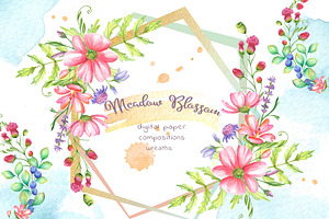 Meadow Blossom Watercolor