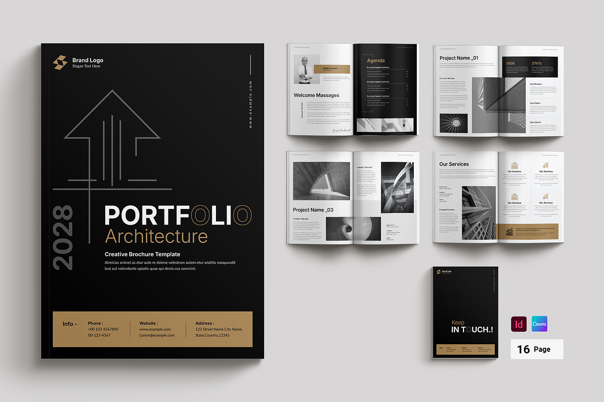 Architecture Portfolio Template, a Brochure Template by Cleffon_Graphic_Studio (Photo 1 of 9)