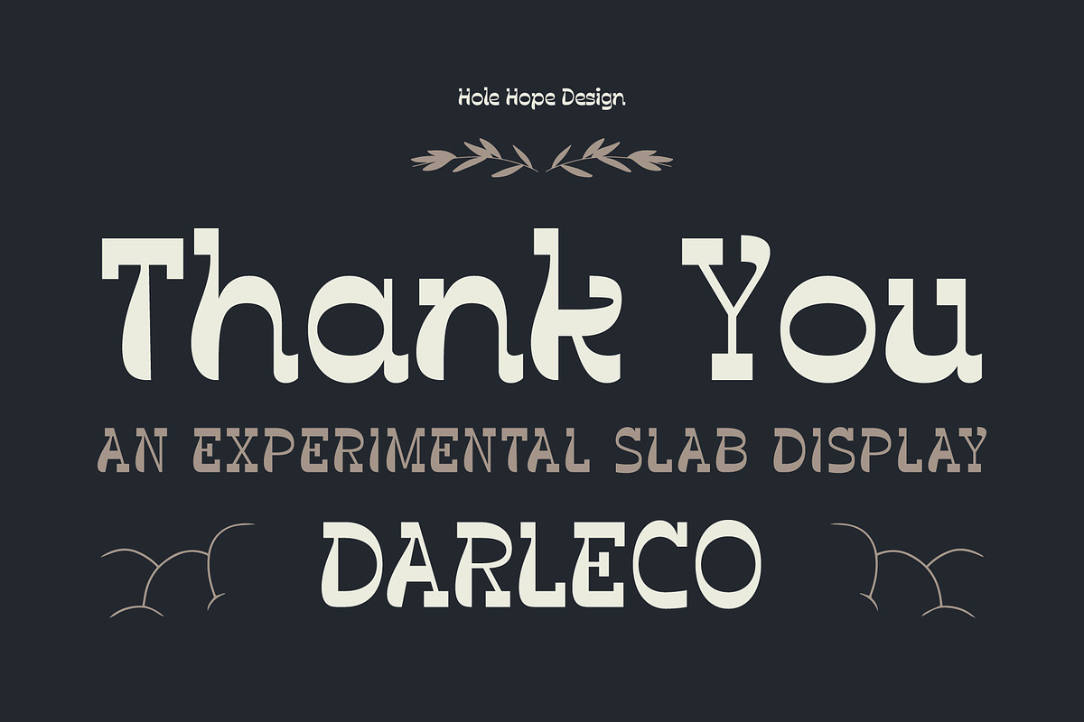 Darleco | Experimental Slab Display, a Slab Serif Font by Hole Hope Design (Photo 10 of 10)