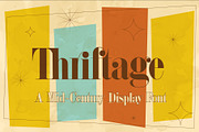 Thriftage Font + Extras, a Serif Font by Jordan Wilson (Thumbnail 1 of 9)