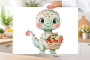 Cute Watercolor Dinosaur Clipart Bu, an Illustration by SVGArt (Thumbnail 6 of 9)