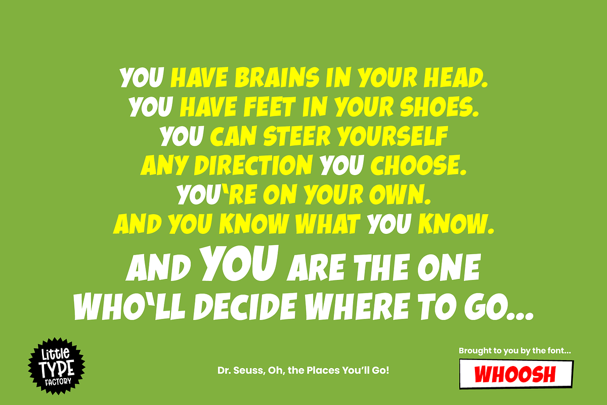 Whoosh! Comic Book/Cartoon Font, a Sans Serif Font by Little Type Factory (Photo 2 of 11)