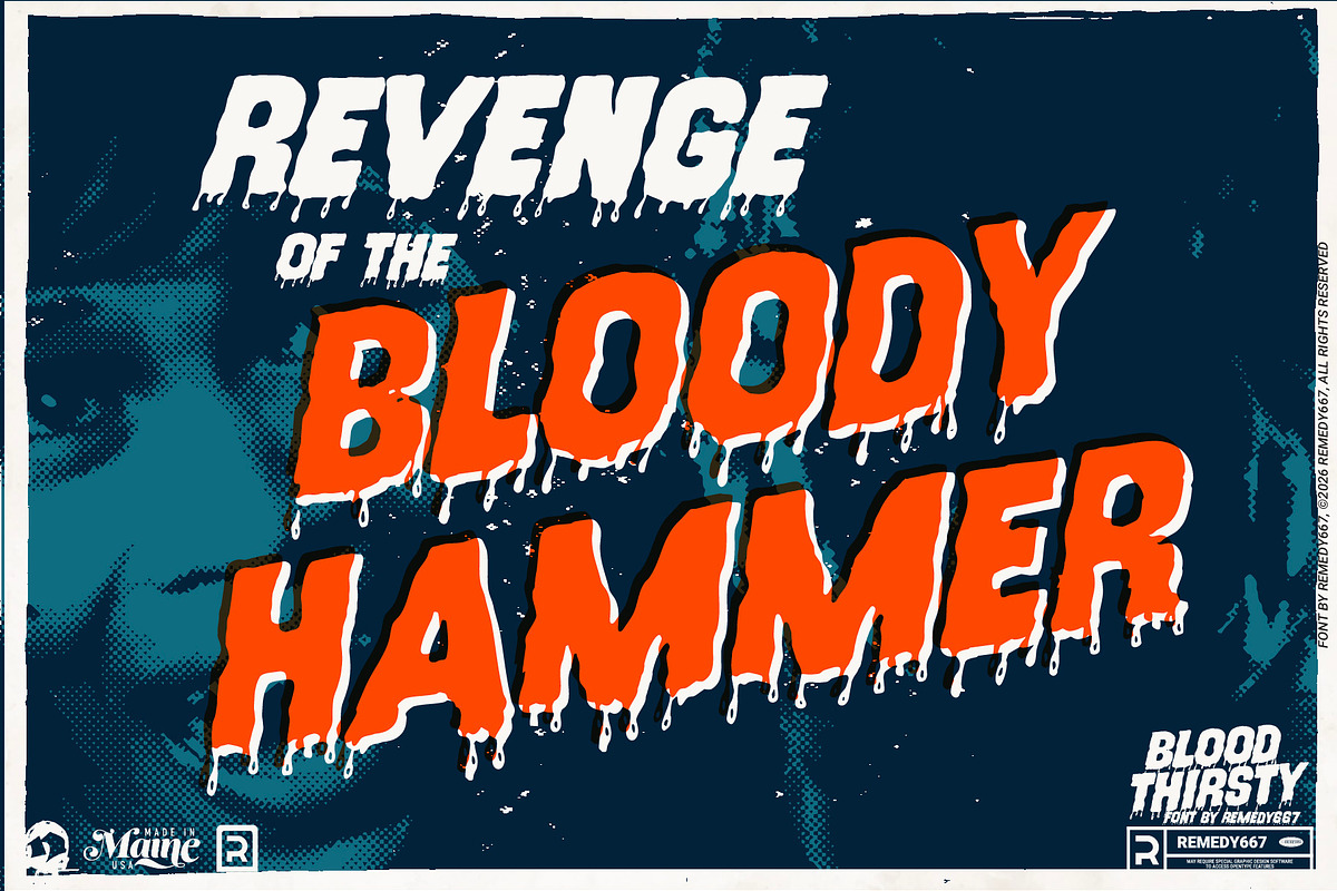 Blood Thirsty, a Sans Serif Font by Remedy667 (Photo 4 of 5)