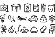 Hand Drawn Office Icons Set, an Illustration by designvectx (Thumbnail 2 of 3)