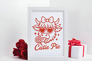 Valentine Highland Cow PNG, an Illustration by DreamPrint404 (Thumbnail 7 of 8)