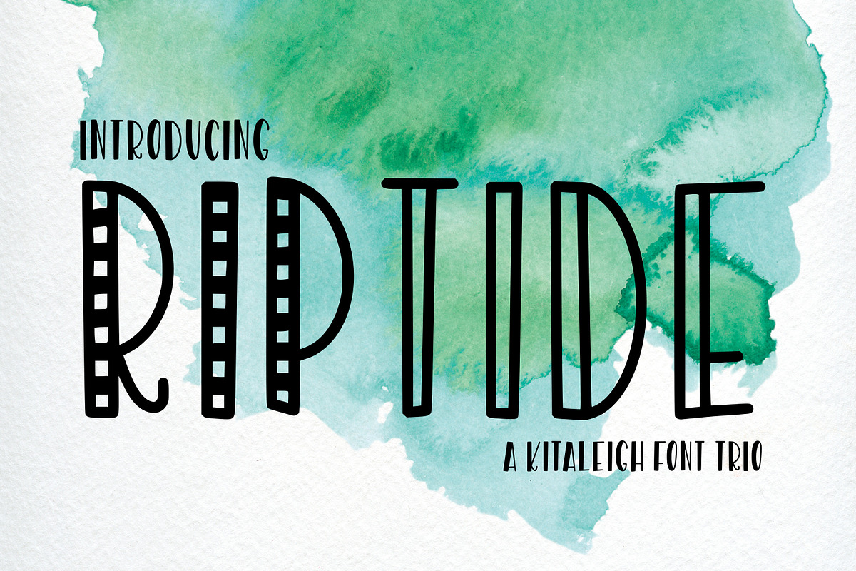 Riptide Font Trio, a Font by Kitaleigh (Photo 1 of 3)