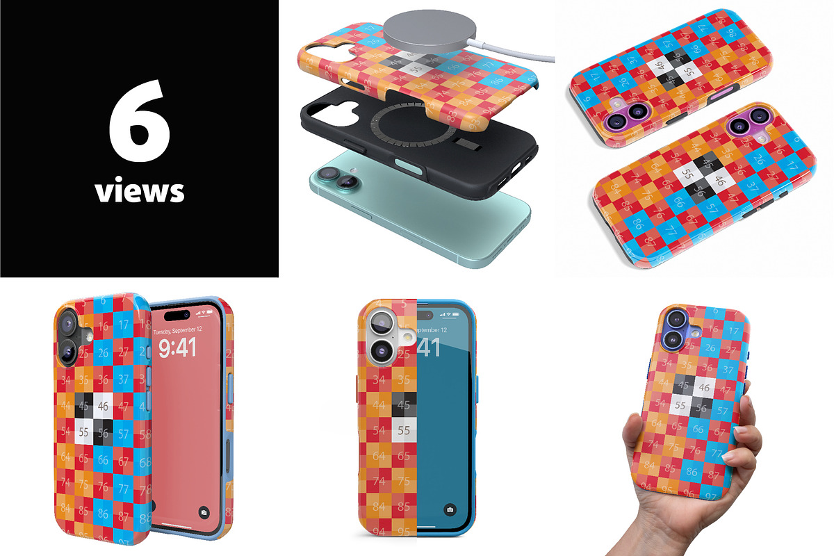 iPhone 16 Tough Case Mock-up, an iPhone Mockup by Colatudo Store (Photo 2 of 10)