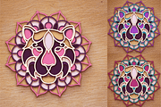 Tiger 3D Mandala - SVG cut file, an Object Graphic by Arshad Ali (Thumbnail 4 of 8)