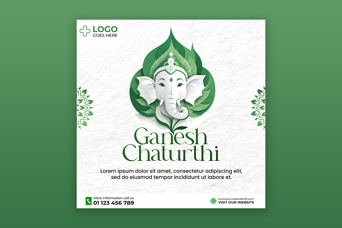 Eco friendly Ganesh Chaturthi 5 post, a Social Media Template by AyyazMomin (Photo 5 of 6)