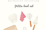 Italian Pizza Watercolor Recipe Set, a Food Illustration by Sunshine Art (Thumbnail 9 of 13)