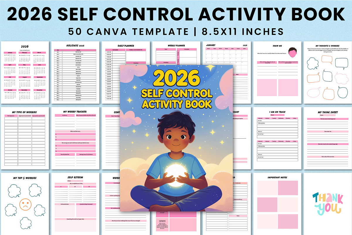 2026 Self Control Activity Book